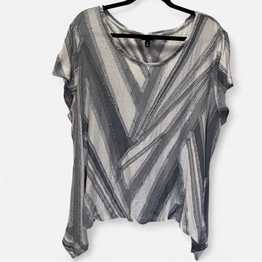 Simply Vera Vera Wang Plus Size 2X Textured Chevron Top